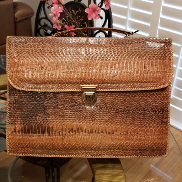 Genuine Reptile leather briefcase